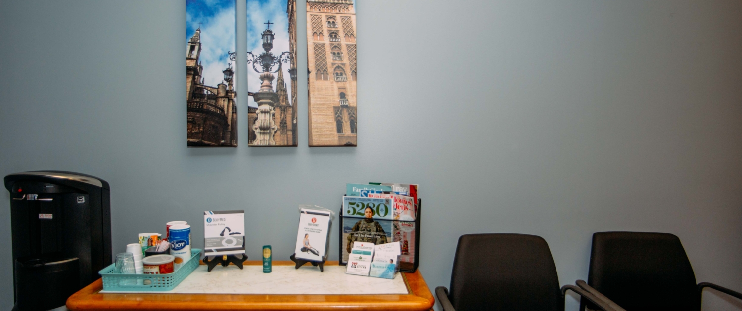 Back in step physical therapy office photography lobby area