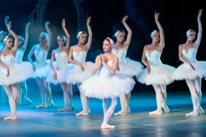 Ballet in pointe shoe Swan Lake