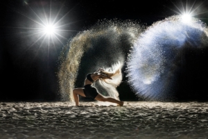 dancer in the moonlight & sand